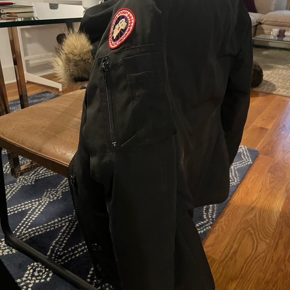 Canada Goose Black Jacket with Fur Hood - Picture 3 of 8